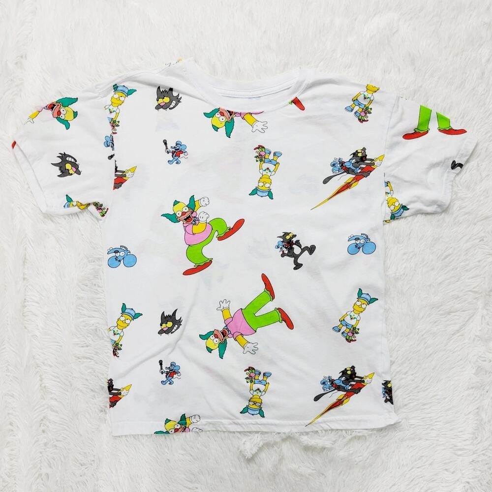 The Simpsons Krusty the Clown All Over Print T Shirt Mens Size Small